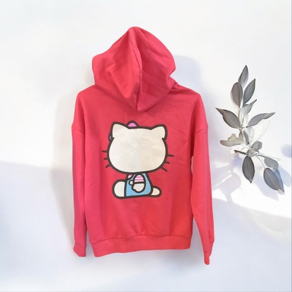 Hello Kitty Fleece Hoodie ~ Girls Size L (10-12) - Picture 3 of 6